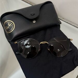 Ray-Ban Black and Gold Sunglasses